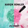 WONKEY - Banyo ve Duş Lifi, Yumuşak Vücut Yıkama Lifi, Karışık Renkli Banyo Kesesi 2li Paket