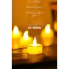 TELVESSE 24 Adet Led Mum Tealight Mini Dumansız Pilli Alevli Dekoratif Yapay Mum Işıldak Beyaz 1036-2