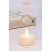 TELVESSE 24 Adet Led Mum Tealight Mini Dumansız Pilli Alevli Dekoratif Yapay Mum Işıldak Beyaz 1036-2
