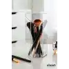 Vivart Büyük Boy Özel Tasarım Altıgen Izla Kapaklı Kalem Makyaj Fırçası Düzenleyici Seffaf Tek Ebat