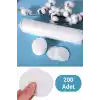 200 Adet Yuvarlak Makyaj Temizleme Pamuğu -%100 Saf Premium Kalite Disk Pamuk, Fondöten ve Makyaj Çıkarma Pedi, Tüy Bırakmaz, Yumuşak ve Taşınabilir (M, Adet, 200)