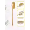Ahşap Saplı Doğal At Kılı Selülit Fırçası Peeling Masaj Fırça Banyo Fırçası
