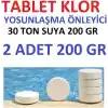 Tablet Klor 200 Gr 2 Adet Yosun Önleyici Havuz Temizleyici Havuz Tablet Kloru Su Dezenfektanı