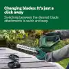 Bosch Home and Garden Bosch Akku Grasschere AdvancedShear 18V-10 (ohne Akku, 18-Volt-System, schneidet bis zu 85 m² pro Akkuladung, mit Strauch- und Grasscherenmesser, im Karton)