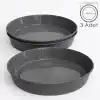 Saksı Tabağı Klasik Tabak Parlak Plastik Altlık (Antrasit, 23cm)