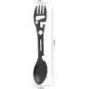MOBEE 2li Paket 5i 1 Arada Spork Seti Paslanmaz Çelik Kamp Çatal Kaşık Bıçak Şişe Açacağı Outdoor MKMP-0044
