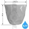 Yakamoz Saksı (1, Bej, 9.2 Litre)