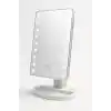 Busstier Led Işıklı Makyaj Aynası Dokunmatik 3 Işık Modlu Ayarlanabilir Oynar Başlıklı Masa Üstü Ayna Beyaz Işık Gün Işığı Sıcak Işık