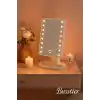 Busstier Led Işıklı Makyaj Aynası Dokunmatik 3 Işık Modlu Ayarlanabilir Oynar Başlıklı Masa Üstü Ayna Beyaz Işık Gün Işığı Sıcak Işık