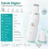 YUES Ultrasonik Cilt Temizleyici Skin Scrubber W-1188, Siyah Nokta ve Gözenek Temizleme Cihazı, 24.000 Titreşim/sn, 2 Modlu Yüz Bakım Spatulası, USB Şarjlı Cilt Bakım Cihazı
