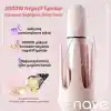 Nave 4 in 1 Saç Maşası Seti, Seramik Kaplama, Otomatik Kapanma, 3 Sıcaklık Seviyesi, 360° Dönen Kablo, Pembe