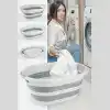 Coverest 38 Litre Katlanabilir Silikon Çamaşır Sepeti Akordiyon Katlanır Sele Yer Kaplamayan Taşınabilir Ergonomik Kulplu Dayanıklı ve Hafif Depolama Sepeti Banyo ve Ev Kullanımı Kirli Sepeti