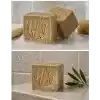 Halep Sabunu%85 Zeytinyağı%15 Defne Yağı – Doğal Saç ve Vücut Sabunu, Vegan, El Yapımı, Katı Şampuan Sabunu, Yaklaşık 850-1000 gr (3 Adet (185 g)) (Lif Hediyeli)