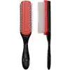 LAND OF MYTH - LOM1211 Styling Brush 9 Sıra Şekillendirme Fırçası Curly Girl Kıvırcık Kız Metodu Fırçası (Siyah)