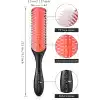LAND OF MYTH - LOM1211 Styling Brush 9 Sıra Şekillendirme Fırçası Curly Girl Kıvırcık Kız Metodu Fırçası (Siyah)