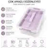Orret Home Bölmeli ve Katlı Plastik Organizer Makyaj Düzenleyici – Kilitli Takım Sandığı Organizer Kutu, Taşıma Kulplu Çok Amaçlı Düzenleyici, Katlı Saklama Kutusu (ASORTİ RENK) (9 Litre)
