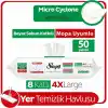 Sleepy Easy Clean Beyaz Sabun Katkılı Mopa Uyumlu Yer Temizlik Havlusu&Mendili 50 Yaprak