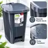 Miss Collection Lüx Serisi Pedallı 25 Litre Çöp Kovası Antrasit