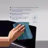 Silva Premium Ekran Temizleme Bezi Süet Doku 30x30 cm, Mikrofiber Ekran Temizleyici, TV Monitör Laptop Tablet Telefon Gözlük İçin, Spreysiz Kuru Temizlik, İz ve Hav Bırakmaz, Petrol Yeşili