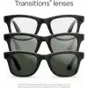Ray-Ban Meta Wayfarer Gen 2 Akıllı Gözlük, 12 MP Kamera, 3K Video, Meta AI, 8 Saat Pil, Transitions Şeffaf/Grafit Yeşil Lens, Parlak Siyah, 50-22