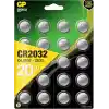 CR2032 3v Lithium Knopfzellen, 20 Stück Li-Mn Knopfbatterien CR 2032 - 3 Volt im 20-er Pack, Batterien einzeln entnehmbar (GP Batteries Markenprodukt)