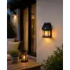 Orret Home Güneş Enerjili Solar Duvar Lambası, Ampul Görünümlü Sıcak Işık, Hareket Sensörlü IP65 Dış Mekan Aplik, Bahçe Balkon Teras Kapı Giriş Aydınlatma
