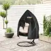 HAEGS Bahçe Salıncağı Örtüsü, Rattan Salıncak Koltuk Koruma Kılıfı Brandası, Hamak Sandalye Dış Mekan Su Geçirmez Mobilyası Koruyucu Örtü - Çift Kişilik, 230 x 200cm
