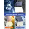 Amber LED 268 LEDli Solar Projektör – 60W, 5400 Lümen, 10 Metre Kablolu, IP65 Su Geçirmez, 6500K Beyaz Işık, Hareket Sensörlü Güneş Enerjili Dış Mekan Aydınlatma