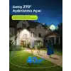 Amber LED 268 LEDli Solar Projektör – 60W, 5400 Lümen, 10 Metre Kablolu, IP65 Su Geçirmez, 6500K Beyaz Işık, Hareket Sensörlü Güneş Enerjili Dış Mekan Aydınlatma