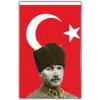 Mustafa Kemal Atatürklü Bayrak - Atalı Türk Bayrağı 50x75cm,NoColor-4fad55d8