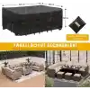 Haegs Bahçe Mobilyası Örtüsü, 240-180-100cm, Ağır Hizmet Oxford Kumaş, Su Geçirmez, Dış Mekan Veranda Masa Örtüsü, Havalandırmalı Masa ve Sandalye Koruma Kılıfı Siyah