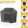 Haegs BBQ Mangal Örtüsü, Gazlı, Kömürlü Grill Koruma Brandası, Su geçirmez, Outdoor Dış Mekan Barbekü Mangal Kılıfı - 120-60-120 cm