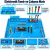 Elektronik Devre Lehimleme Telefon Tamir ve Onarım Matı, Isıya Dayanaklı Özel kapaklı bölmeli Silikon Matı (450X300mm)