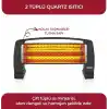Sinbo SFH-3399 1000W (2x500W) Quartz Isıtıcı | 2 Kademeli Isı Ayarlı, Devrilme Emniyetli, Masa ve Yer Tipi Hızlı Isıtıcı