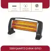 Sinbo SFH-3399 1000W (2x500W) Quartz Isıtıcı | 2 Kademeli Isı Ayarlı, Devrilme Emniyetli, Masa ve Yer Tipi Hızlı Isıtıcı