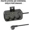SMAYLİNG 3lü Priz + 4 USB (2 Type-C + 2 USB-A) Çoklayıcı | Duvara Monte Edilebilir, Aç/Kapa Anahtarı, Akım & Kısa Devre Koruma, Yüksek Güç