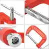 Jouis Mengene Seti 3’lü Mini C Tipi İşkence Mengenesi – 25 mm, 50 mm, 75 mm | Karbon Çelik Gövde, Döküm Metal Sıkıştırma Aparatı | Ahşap, Metal, Hobi ve Atölye Kullanımı İçin