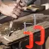 Jouis Mengene Seti 3’lü Mini C Tipi İşkence Mengenesi – 25 mm, 50 mm, 75 mm | Karbon Çelik Gövde, Döküm Metal Sıkıştırma Aparatı | Ahşap, Metal, Hobi ve Atölye Kullanımı İçin
