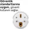 Amber LED Amerikan ve İngiliz Fişi Dönüştürücü Adaptör 16A 250V Seyahat Tipi Universal Çevirici Priz Kompakt Tasarım (3 Adet)