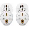 Amber LED Amerikan ve İngiliz Fişi Dönüştürücü Adaptör 16A 250V Seyahat Tipi Universal Çevirici Priz Kompakt Tasarım (3 Adet)
