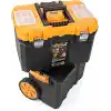 Super Bag Çift Katlı Tekerlekli Takım Çantası, Çekilebilir Saplı Modüler Alet Kutusu, Üst Organizer Bölmeli, Büyük Hacimli Depolama Çantası ASR5039