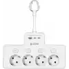 S-link PRZ08 Beyaz 4 Soketli 15cm 1 USB 2 Type-C PD20W Tam Bakır Kablolu Akım Korumalı Priz