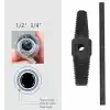 AEE® Ters Dişli Kılavuz Boru Sökme Aparatı – 1/2 ve 3/4 Hasarlı Paslı Boru & Kırık Vida Çıkarıcı Spiral Takımı Geri Sarma Anahtarı, Metal İç Diş Temizleme Aleti (M25-M50)