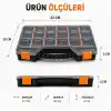 Orret Home XL Boy Çok Amaçlı Organizer Kutu, Ayarlanabilir Bölmeli Vida Somun Dübel Kutusu, Takı Boncuk Toka Hobi Organizeri, Takım Çantası, Şeffaf Kapaklı Taşıma Kutusu (XL)