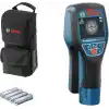 Bosch Professional D-tect 120 Duvar Tarama Cihazı (Tarama alanı: 120 mm, Akım geçen ve geçmeyen kabloların, metal, plastik boruların bulunması, USB-C kablosu, 4 x AA pil, Akü Adaptörü, Taşıma Çantası)