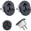 2 ADET Evrensel Uluslararası Priz Fiş Adaptör Çevirici 16A 250V Seyahat fişi Dönüştürücü Adaptörü, 200den fazla ülkede ABD/Avustralya/UK, CE sertifikalı