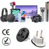 2 ADET Evrensel Uluslararası Priz Fiş Adaptör Çevirici 16A 250V Seyahat fişi Dönüştürücü Adaptörü, 200den fazla ülkede ABD/Avustralya/UK, CE sertifikalı