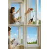 Pratik Sineklik Hazır Tül Sineklik Tek Kanat 75 cm x 125 cm, Kapı ve Pencere Uyumlu Pimapen için Böcek Ve Sinek Engelleyici Tül, 4 metre Yapıştırma Bantlı