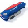 WORKPRO WP211006 Ağır Hizmet Paslanmaz Çelik Gövde Katlanır Rötuş Maket Bıçağı + 6 Adet Yedek Bıçak