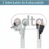 4 Metre (16x16mm) | Kendinden Yapışkanlı Kablo Kanalı | 4m (10 Adet x 40cm) | Kablo Gizleyici